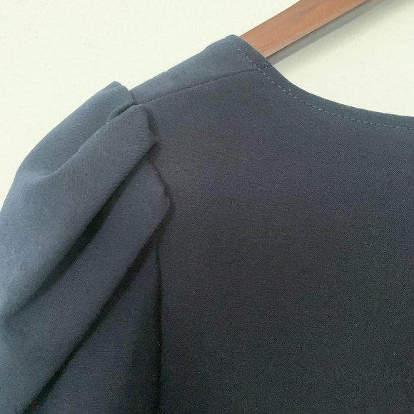 Zara Voluminous Sleeve Top, Dark Blue, Size S - Picture 9 of 11